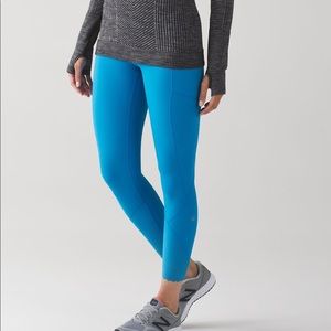 lululemon tight stuff II shocking blue reflective